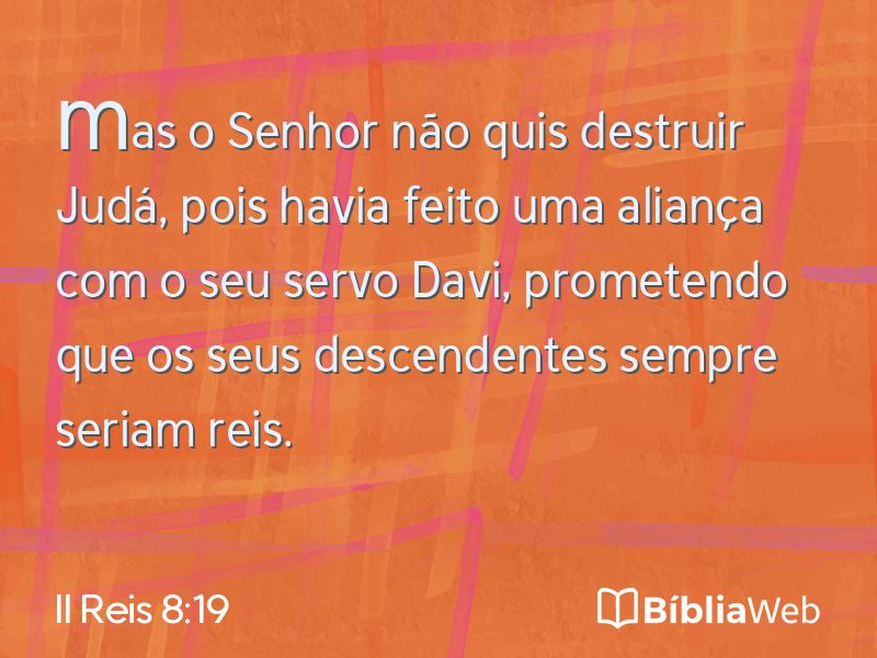 II Reis 8:19 em imagem para compartilhar