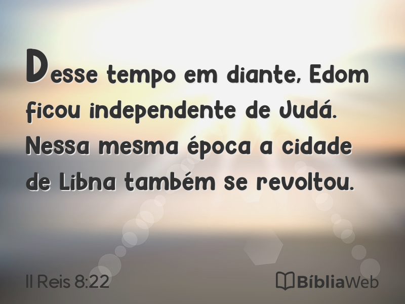 II Reis 8:22 em imagem para compartilhar