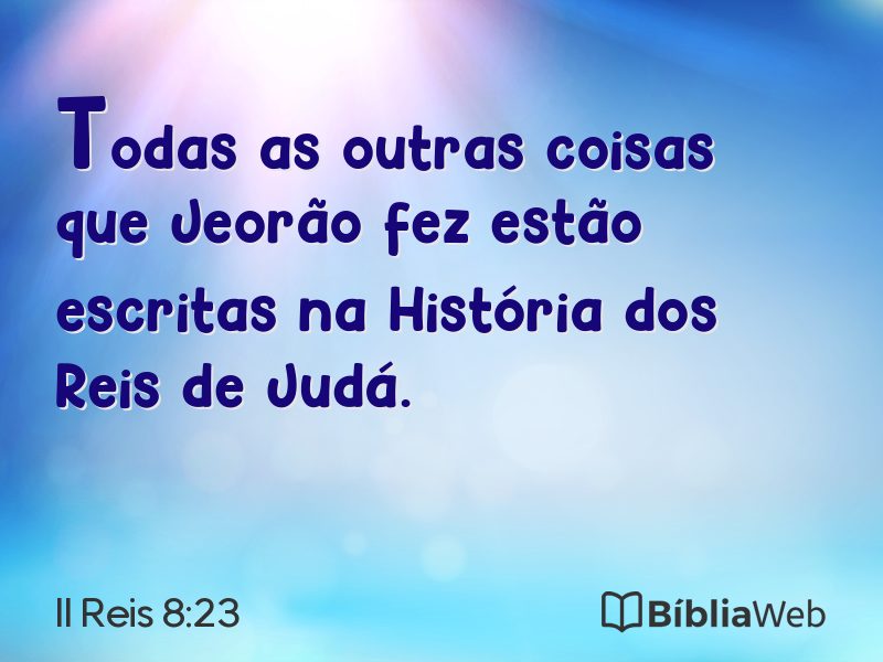 II Reis 8:23 em imagem para compartilhar