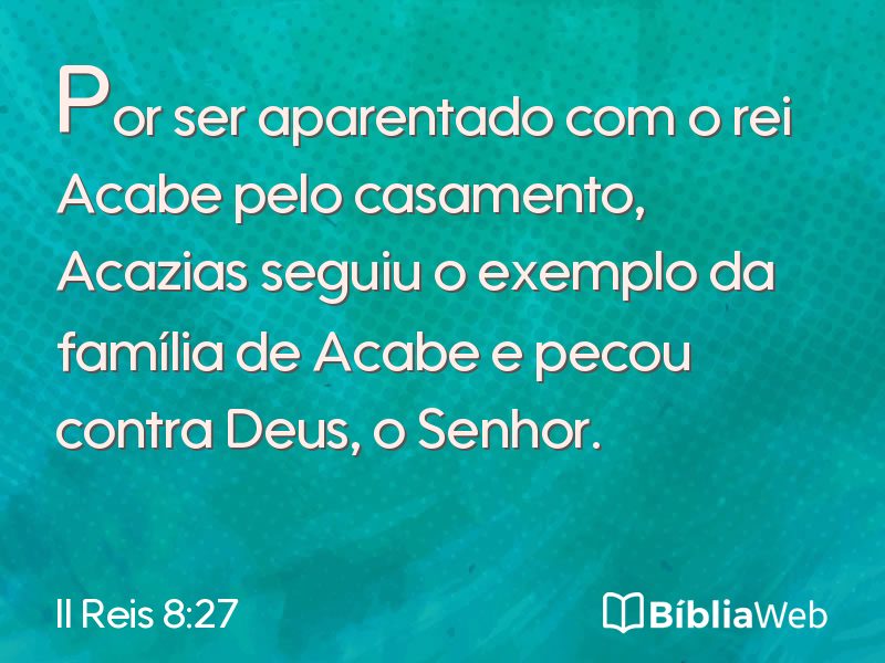 II Reis 8:27 em imagem para compartilhar
