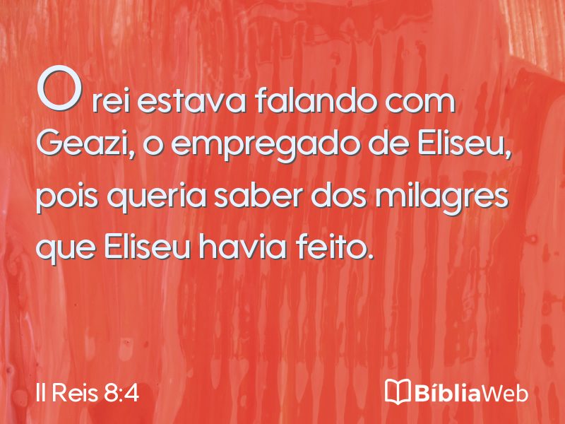 II Reis 8:4 em imagem para compartilhar