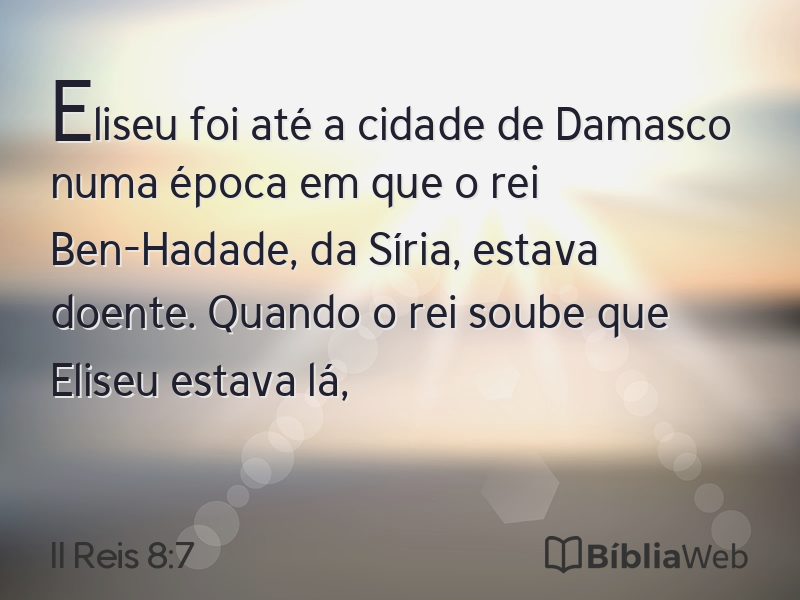 II Reis 8:7 em imagem para compartilhar