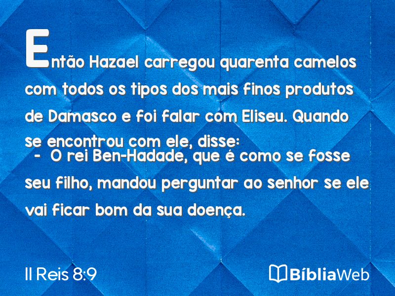 II Reis 8:9 em imagem para compartilhar