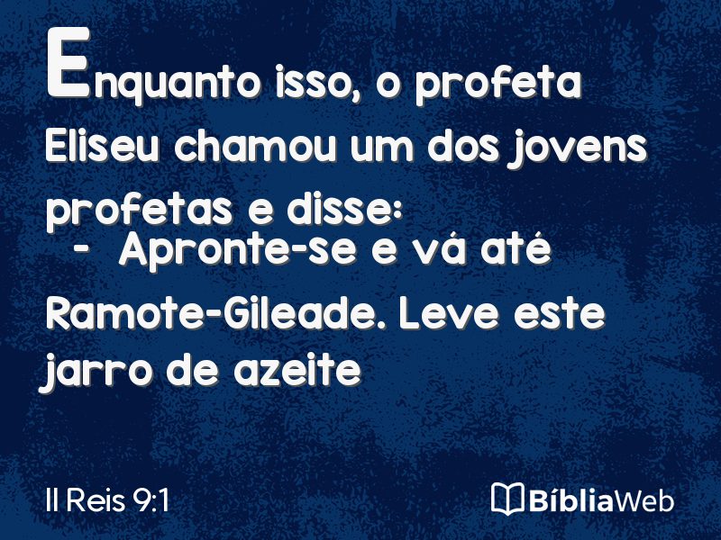 II Reis 9:1 em imagem para compartilhar