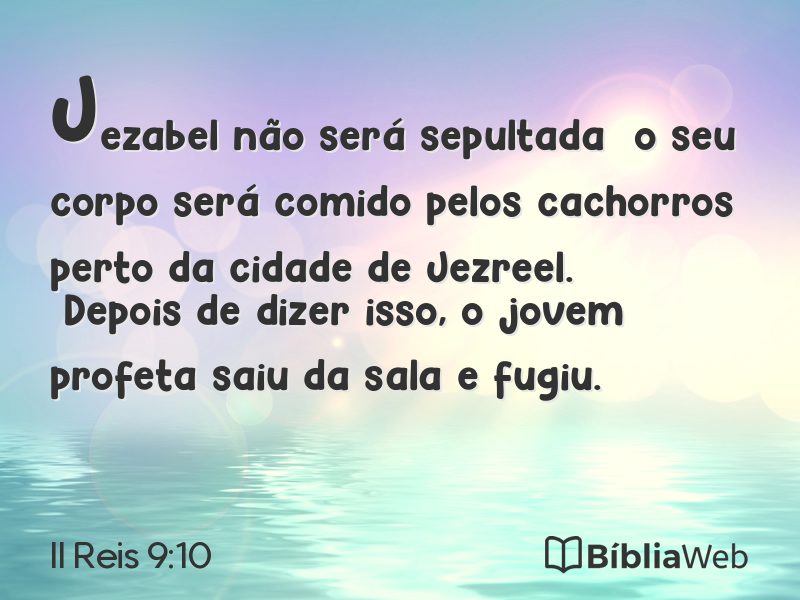 II Reis 9:10 em imagem para compartilhar