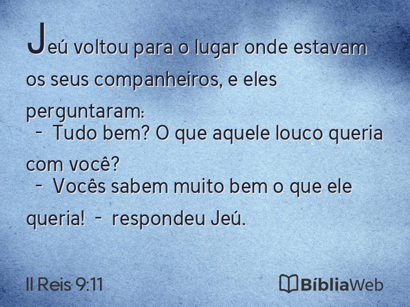 II Reis 9:11 em imagem para compartilhar