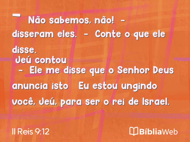 II Reis 9:12 em imagem para compartilhar