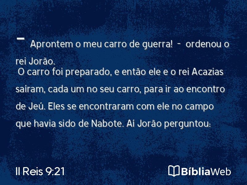 II Reis 9:21 em imagem para compartilhar