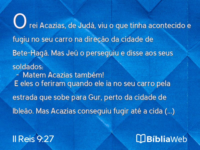 II Reis 9:27 em imagem para compartilhar