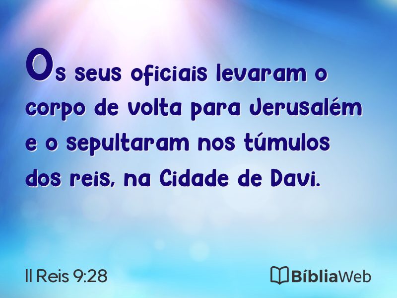 II Reis 9:28 em imagem para compartilhar