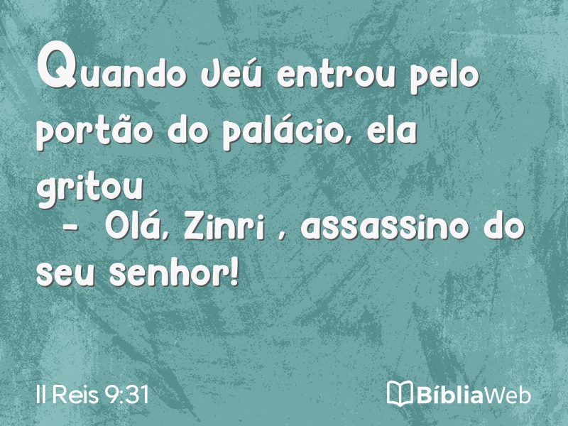 II Reis 9:31 em imagem para compartilhar
