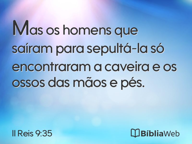 II Reis 9:35 em imagem para compartilhar