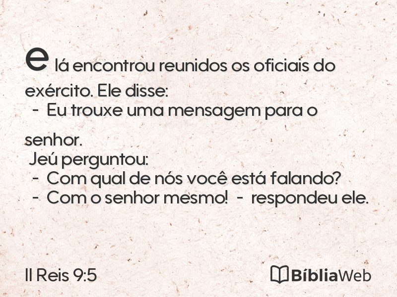 II Reis 9:5 em imagem para compartilhar