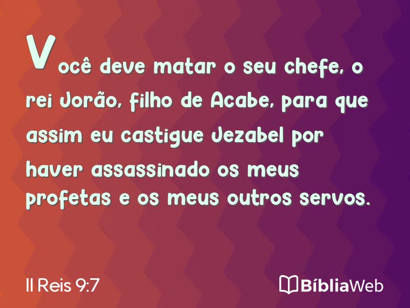 II Reis 9:7 em imagem para compartilhar