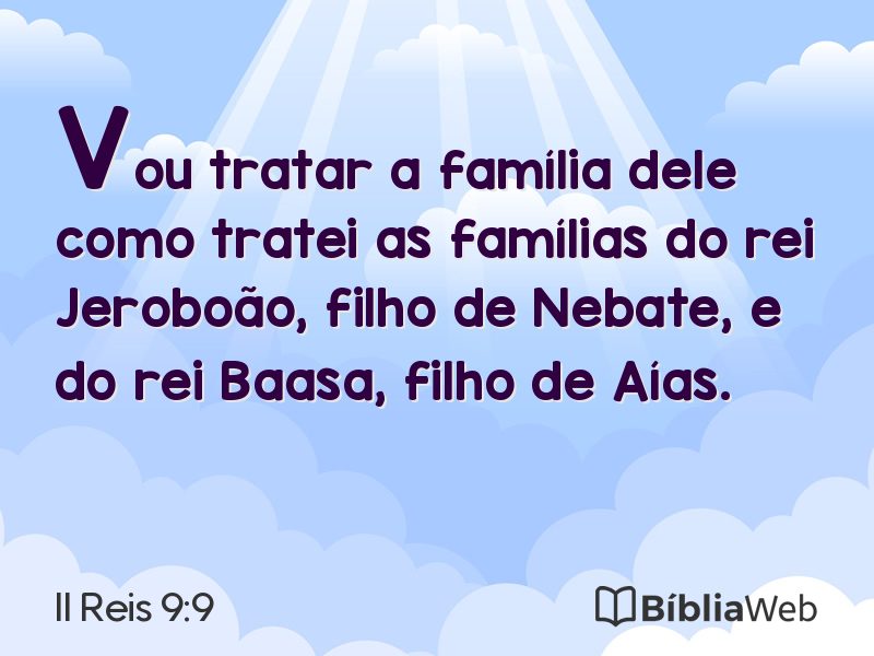 II Reis 9:9 em imagem para compartilhar