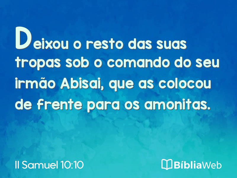 II Samuel 10:10 em imagem para compartilhar
