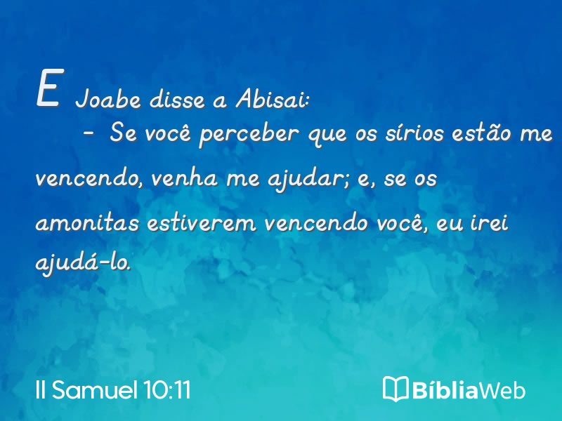 II Samuel 10:11 em imagem para compartilhar
