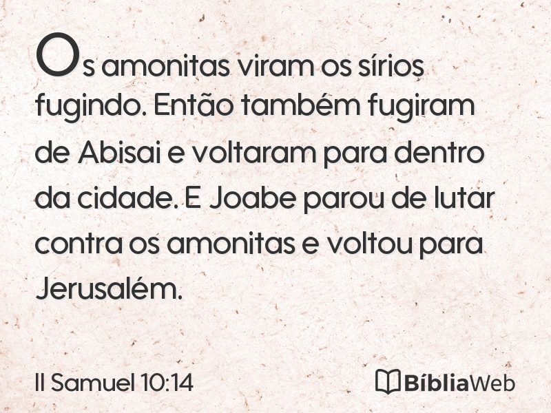 II Samuel 10:14 em imagem para compartilhar