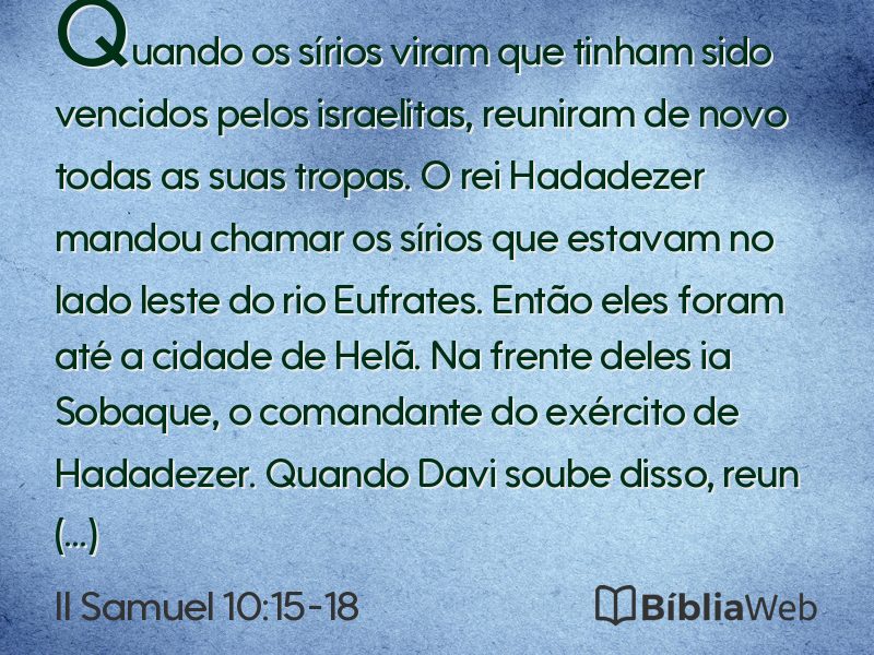II Samuel 10:15-18 em imagem para compartilhar