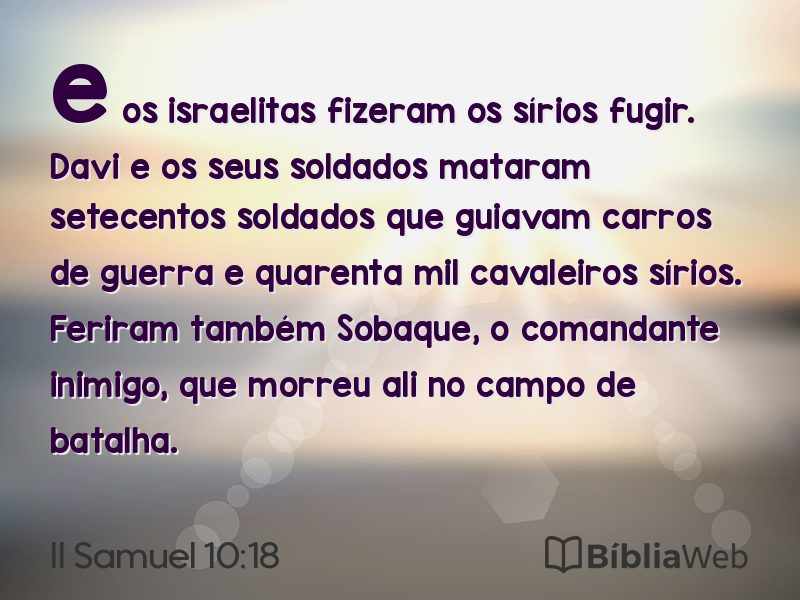 II Samuel 10:18 em imagem para compartilhar