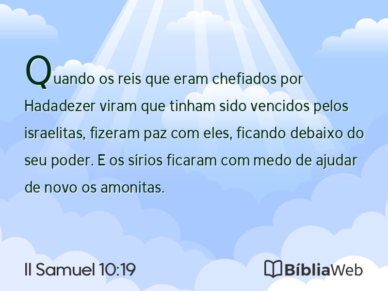 II Samuel 10:19 em imagem para compartilhar