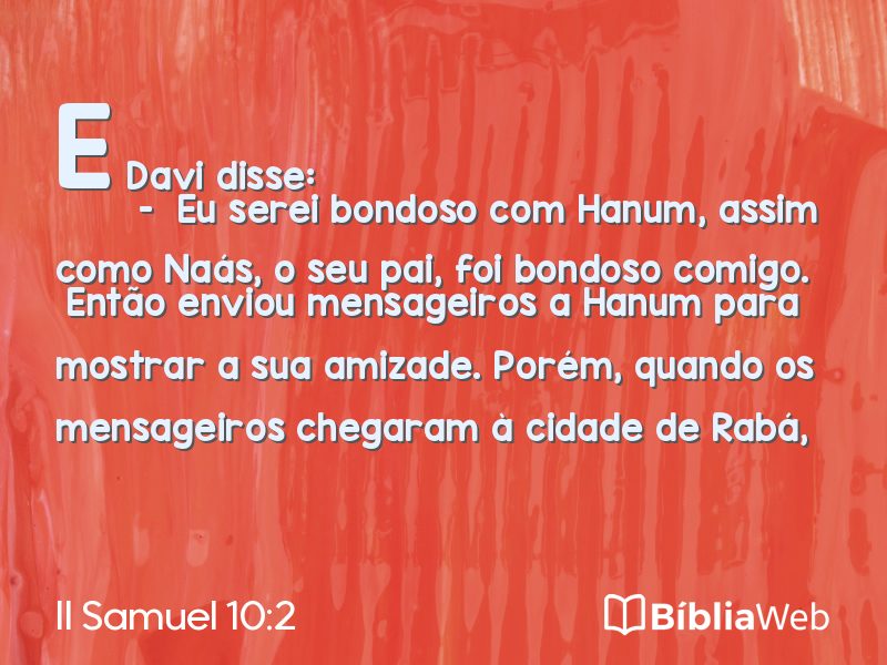 II Samuel 10:2 em imagem para compartilhar