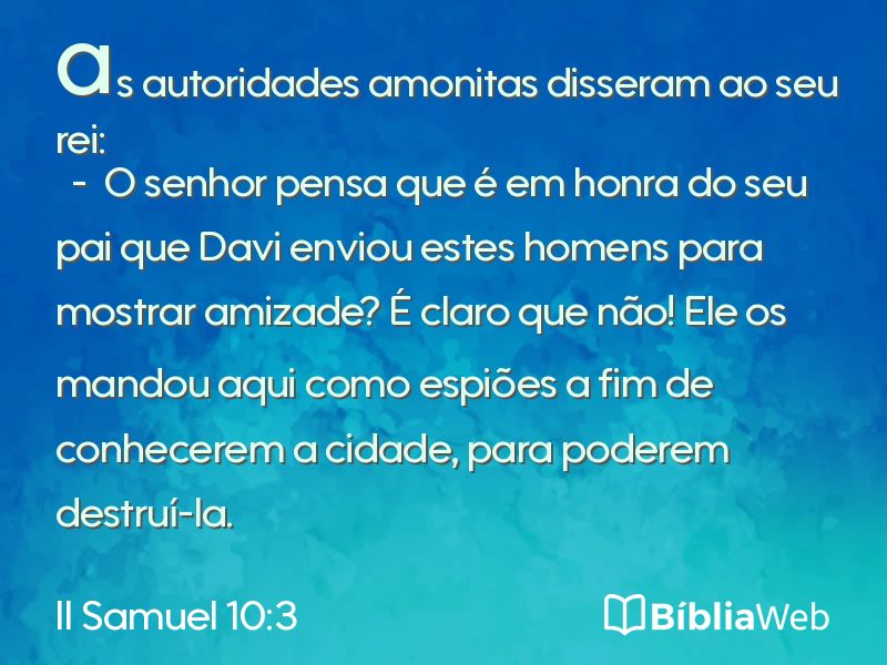 II Samuel 10:3 em imagem para compartilhar