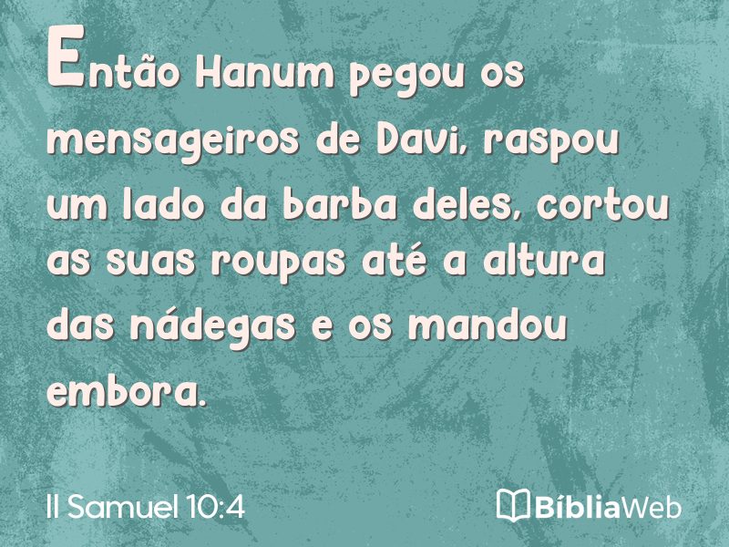 II Samuel 10:4 em imagem para compartilhar