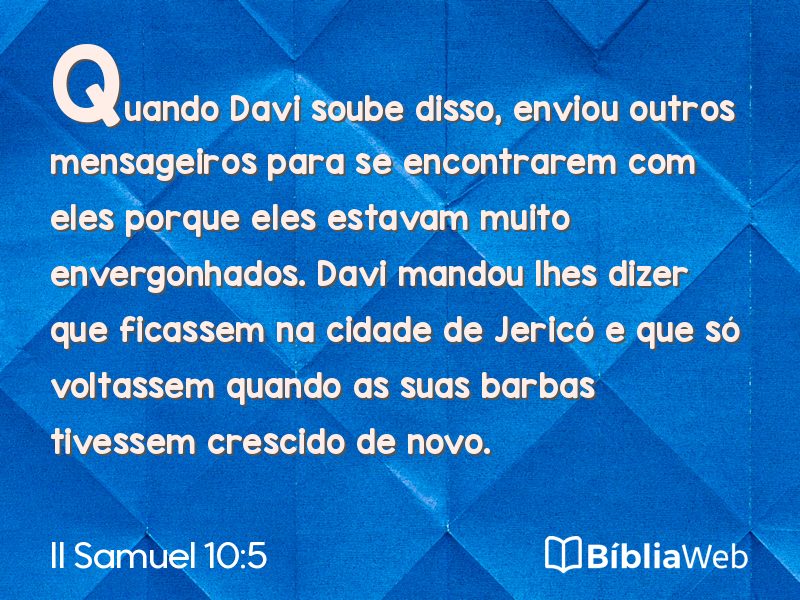 II Samuel 10:5 em imagem para compartilhar