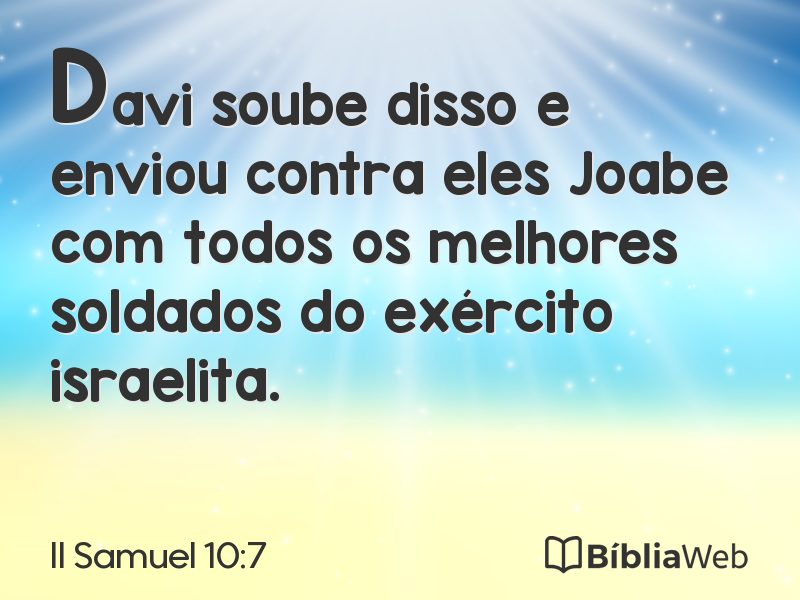 II Samuel 10:7 em imagem para compartilhar
