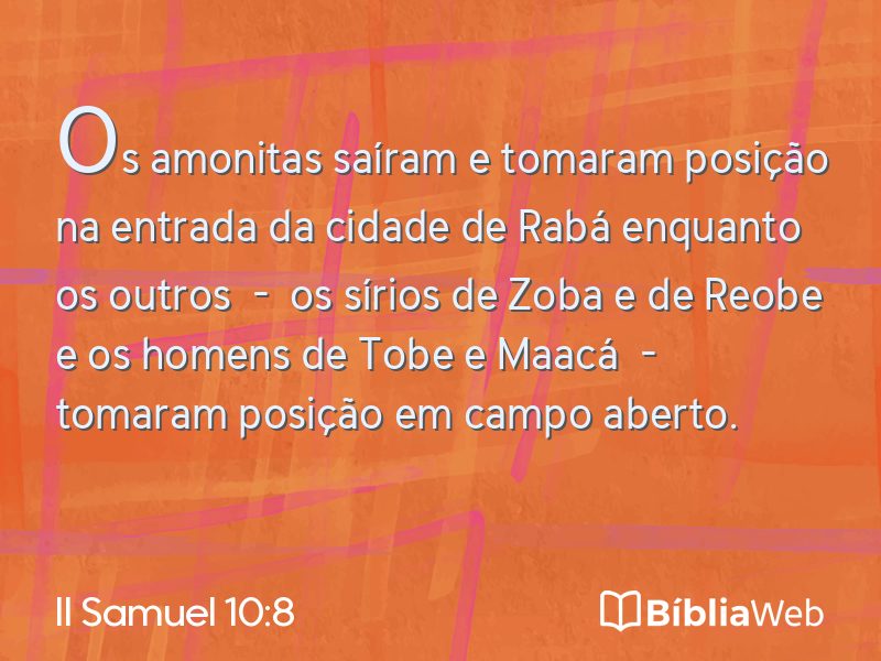 II Samuel 10:8 em imagem para compartilhar