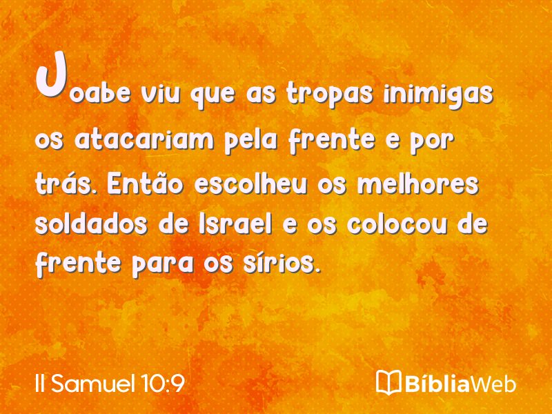 II Samuel 10:9 em imagem para compartilhar