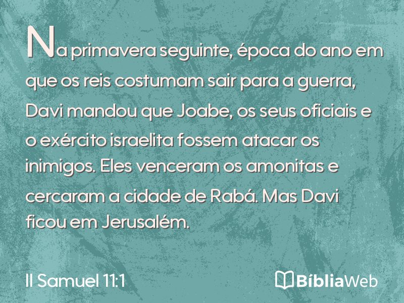 II Samuel 11:1 em imagem para compartilhar