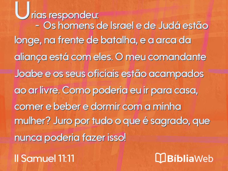II Samuel 11:11 em imagem para compartilhar