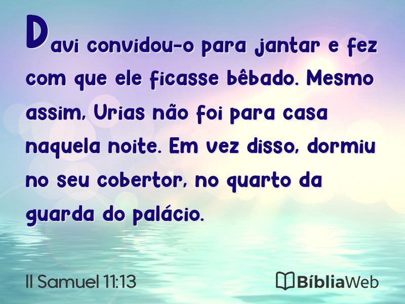 II Samuel 11:13 em imagem para compartilhar