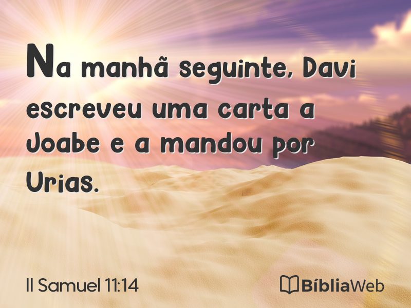II Samuel 11:14 em imagem para compartilhar