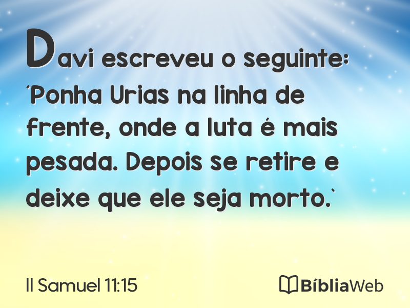 II Samuel 11:15 em imagem para compartilhar