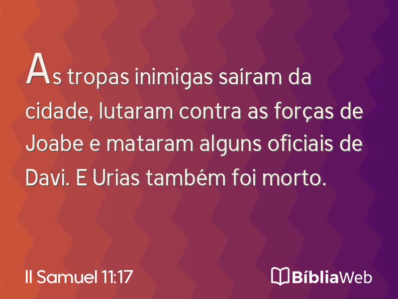 II Samuel 11:17 em imagem para compartilhar