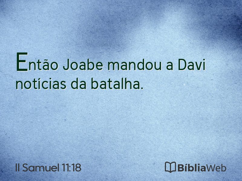 II Samuel 11:18 em imagem para compartilhar