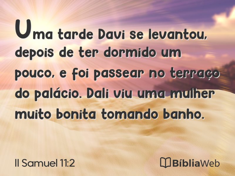 II Samuel 11:2 em imagem para compartilhar