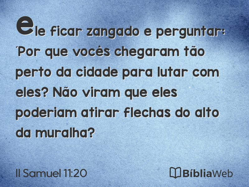 II Samuel 11:20 em imagem para compartilhar