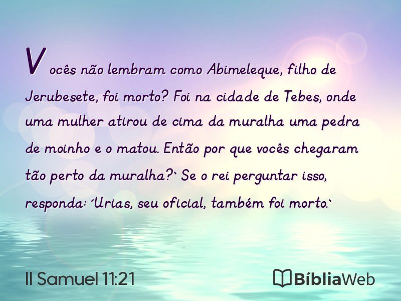 II Samuel 11:21 em imagem para compartilhar