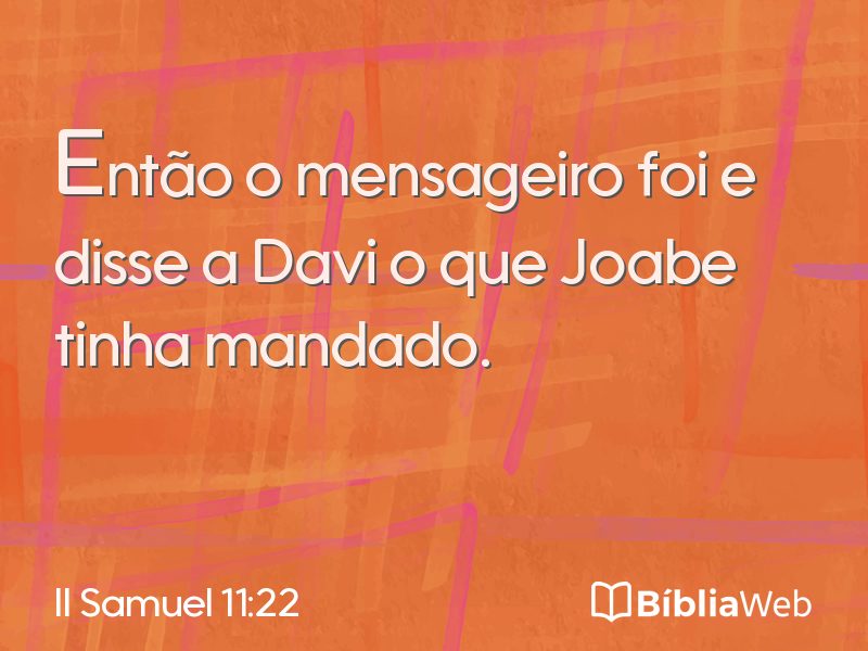 II Samuel 11:22 em imagem para compartilhar