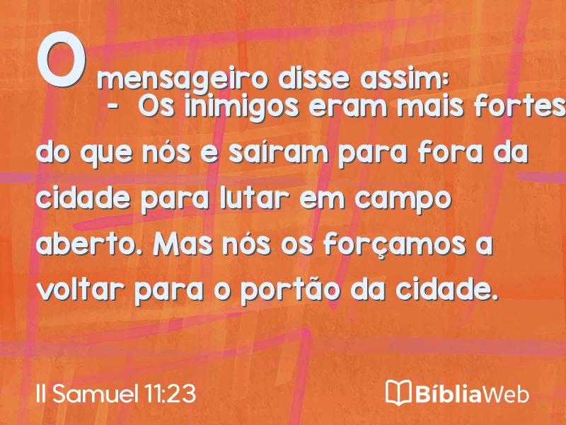 II Samuel 11:23 em imagem para compartilhar