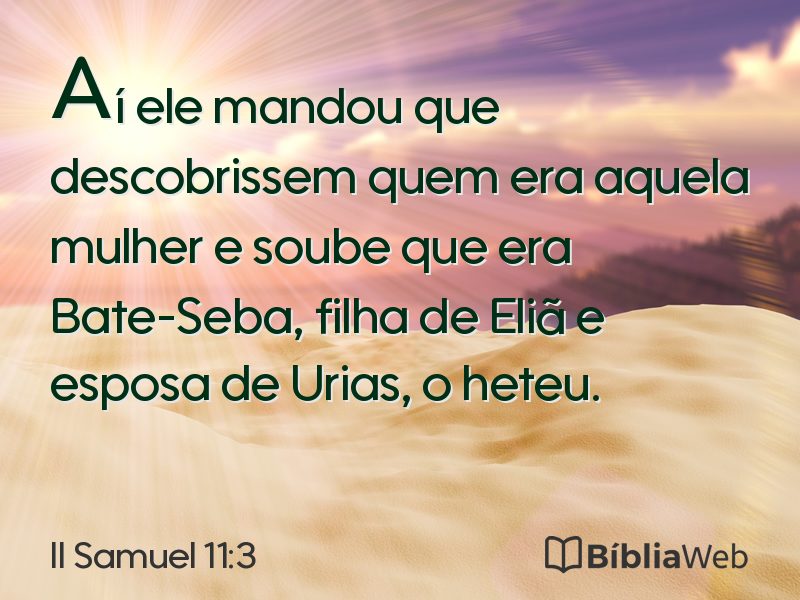 II Samuel 11:3 em imagem para compartilhar