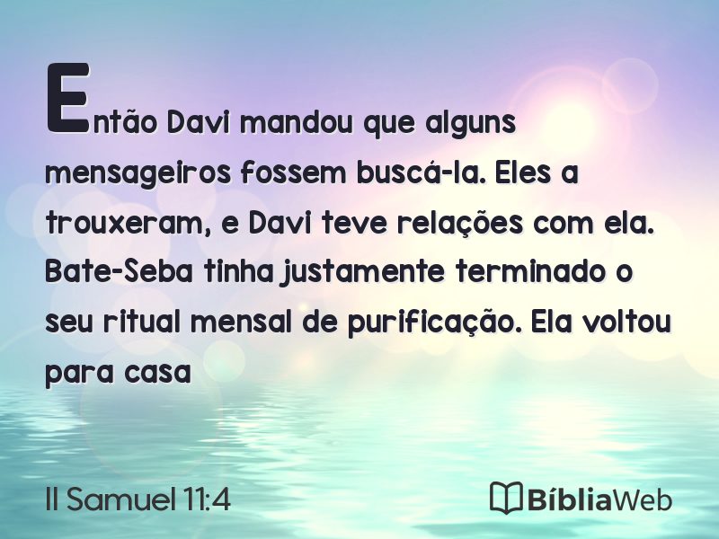 II Samuel 11:4 em imagem para compartilhar