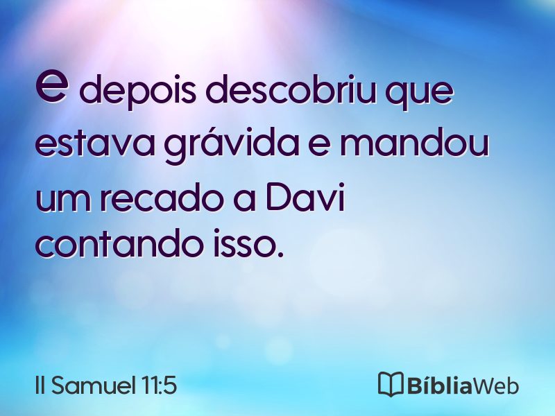 II Samuel 11:5 em imagem para compartilhar