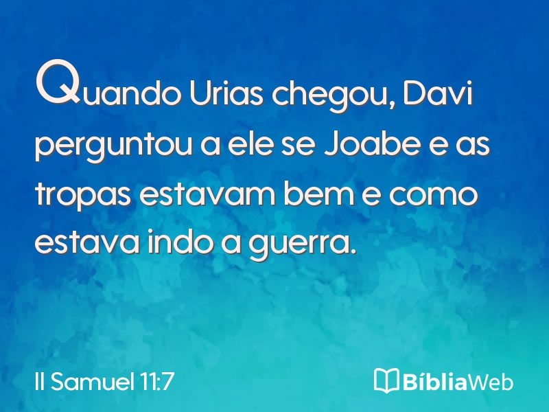 II Samuel 11:7 em imagem para compartilhar