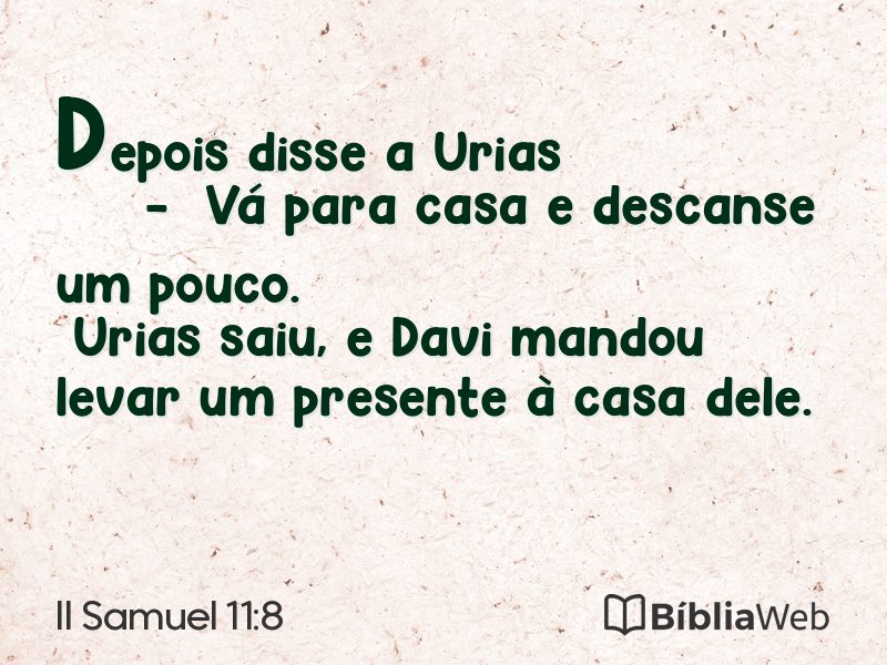 II Samuel 11:8 em imagem para compartilhar