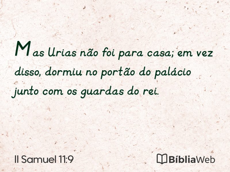 II Samuel 11:9 em imagem para compartilhar